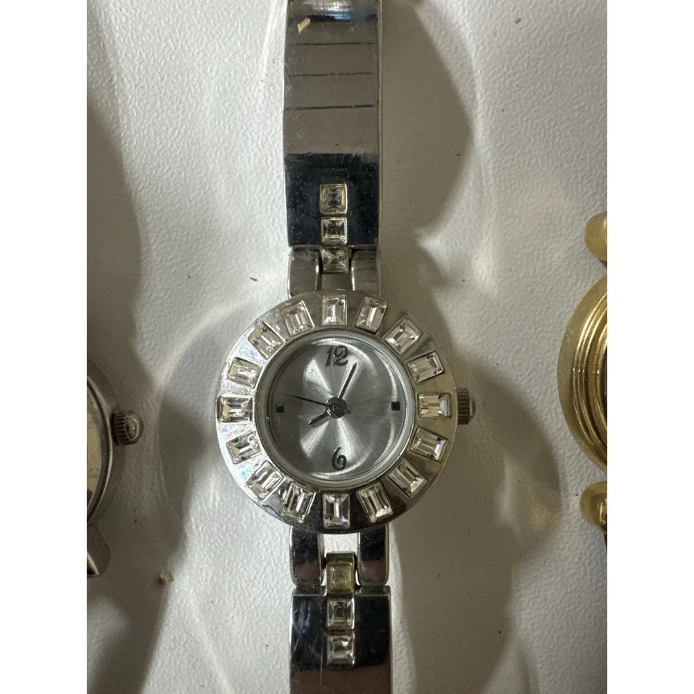 Lot 4 Women's Quartz Watches Eurotech Rhinestone Fashion Untested